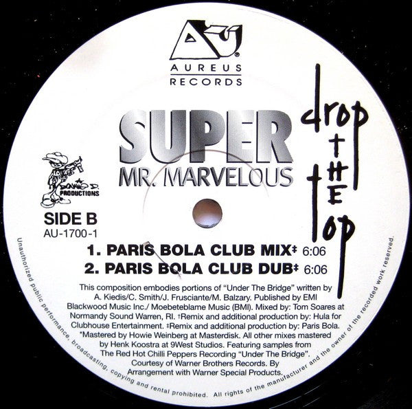 12": Super Mr. Marvelous - Drop The Top