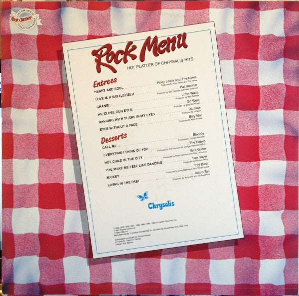 Rock Menu - Hot Platter Of Chrysalis Hits - secondary