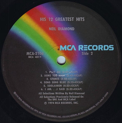 Neil Diamond - His 12 Greatest Hits