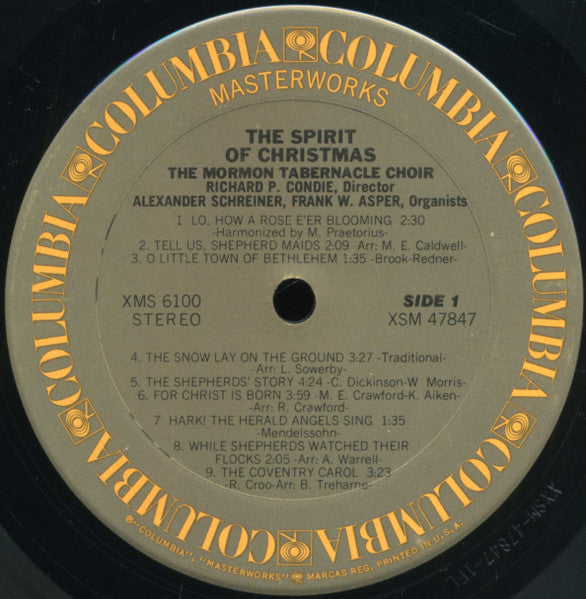 The Spirit Of Christmas: Christmas Carols Sung By The Mormon Tabernacle Choir - secondary