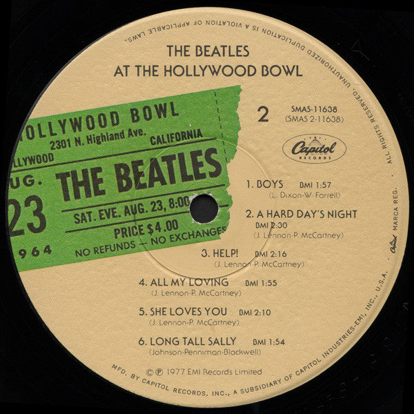 The Beatles At The Hollywood Bowl - secondary