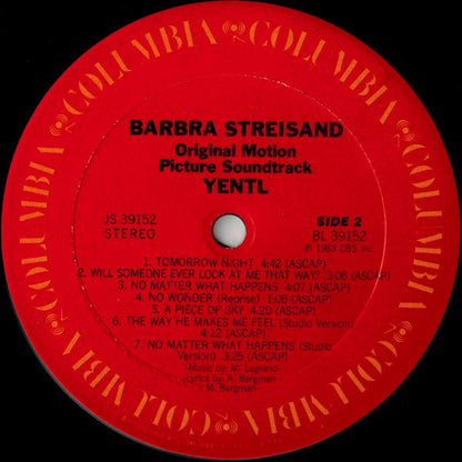 Yentl - Original Motion Picture Soundtrack - secondary