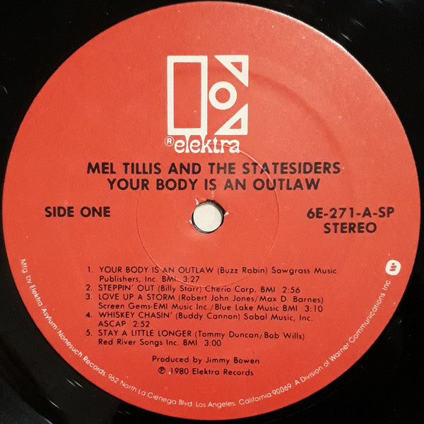 Mel Tillis, The Statesiders - Your Body Is An Outlaw