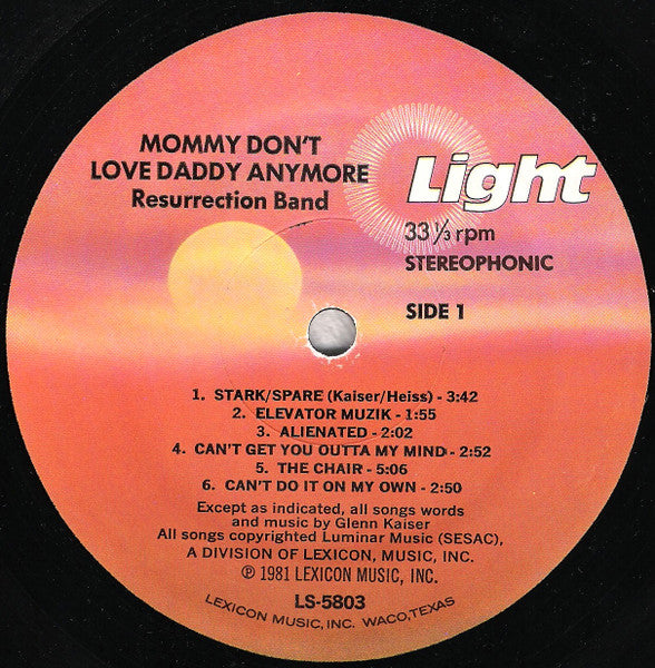 Mommy Don't Love Daddy Any More - secondary