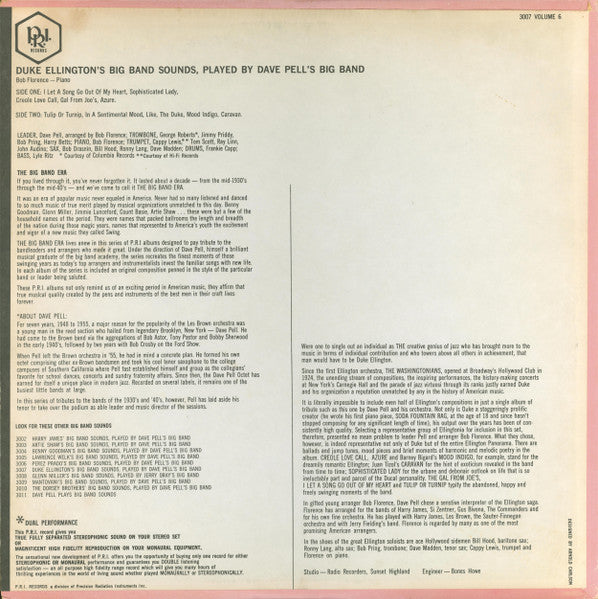 Duke Ellington's Big Band Sounds, Played By Dave Pell's Big Band - secondary