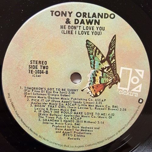 Tony Orlando & Dawn - He Don't Love You, Like I Love You