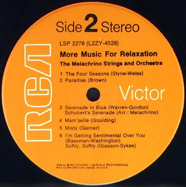 The Melachrino Strings - More Music For Relaxation