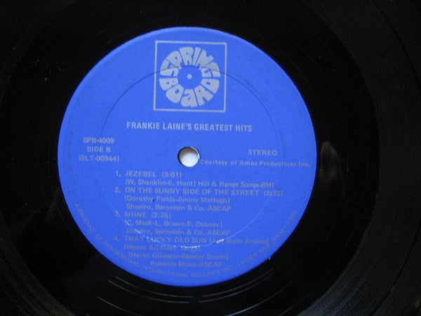 Frankie Laine's Greatest Hits - secondary