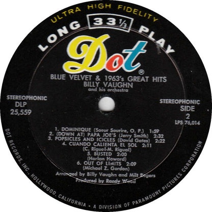 Blue Velvet & 1963's Great Hits - secondary