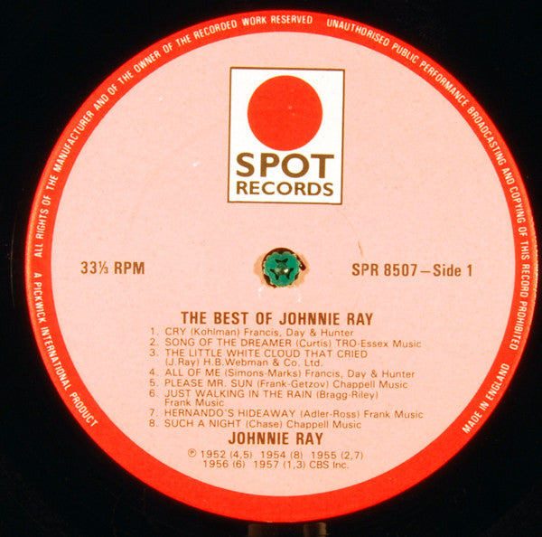 The Best Of Johnnie Ray - secondary