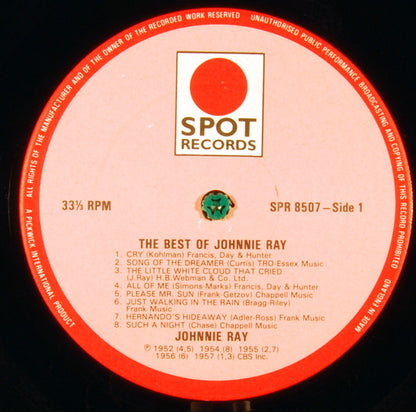 The Best Of Johnnie Ray - secondary