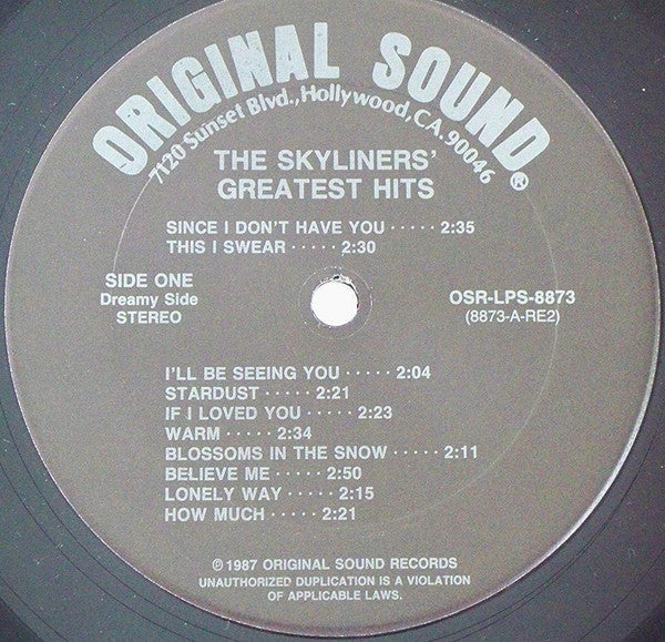 Skyliners' Greatest Hits - secondary