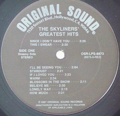 Skyliners' Greatest Hits - secondary