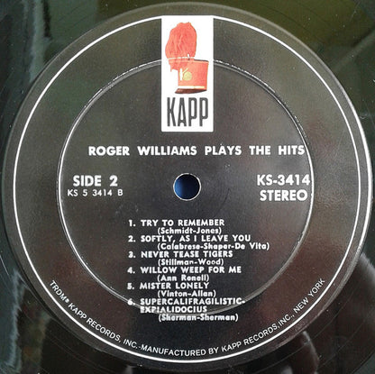 Roger Williams - Roger Williams Plays The Hits