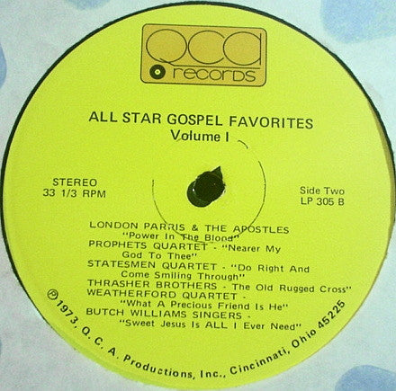 All Star Gospel Favorites Vol. I - secondary