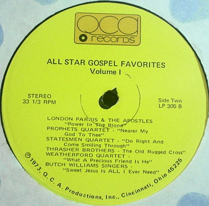 All Star Gospel Favorites Vol. I - secondary