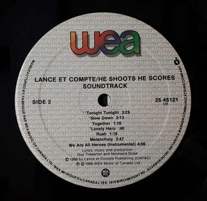 Lance Et Compte / He Shoots He Scores - Soundtrack - secondary