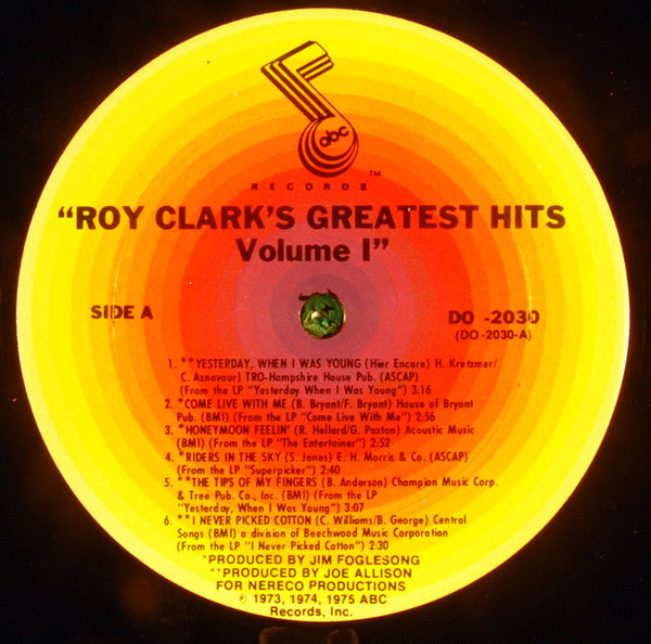 Roy Clark - Roy Clark's Greatest Hits Volume 1