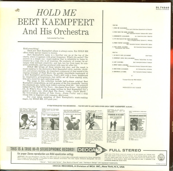 Bert Kaempfert & His Orchestra - Hold Me