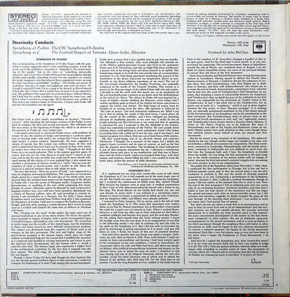 Igor Stravinsky, CBC Symphony Orchestra, Festival Singers Of Toronto, Elmer Iseler - Symphony Of Psalms / Symphony In C