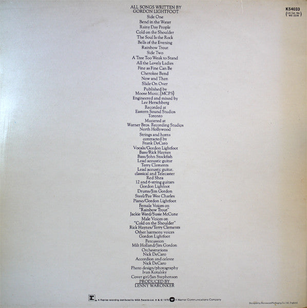 Gordon Lightfoot - Cold On The Shoulder