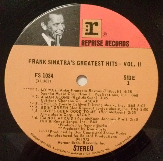 Frank Sinatra's Greatest Hits Vol. 2 - secondary