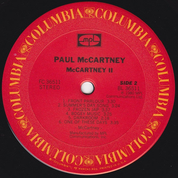 McCartney II - secondary