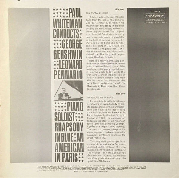 Paul Whiteman Conducts George Gershwin - secondary