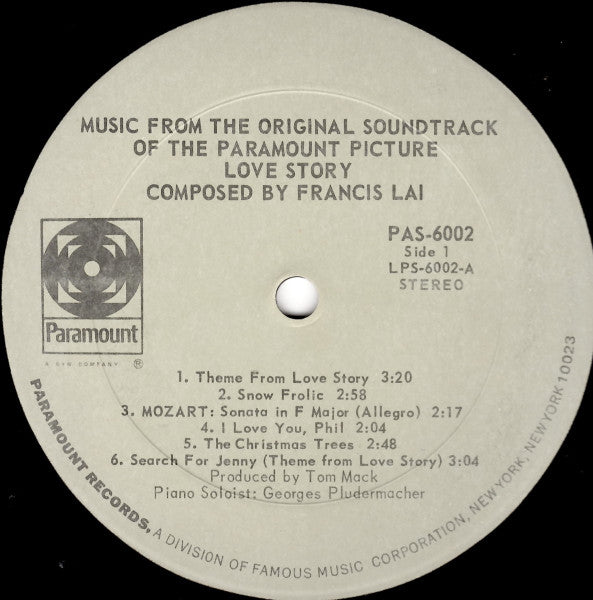 Love Story - Music From The Original Soundtrack - secondary