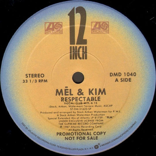 12": Mel & Kim - Respectable
