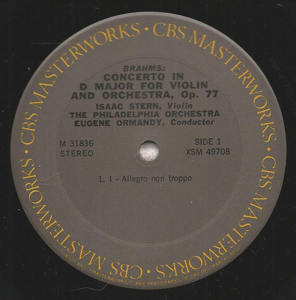 Johannes Brahms, Isaac Stern, The Philadelphia Orchestra, Eugene Ormandy - Violin Concerto In D Major