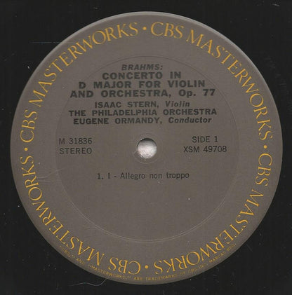 Johannes Brahms, Isaac Stern, The Philadelphia Orchestra, Eugene Ormandy - Violin Concerto In D Major