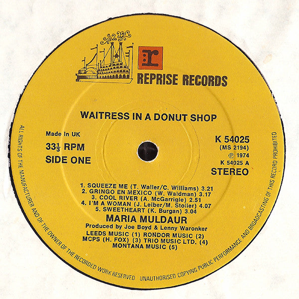 Maria Muldaur - Waitress In The Donut Shop