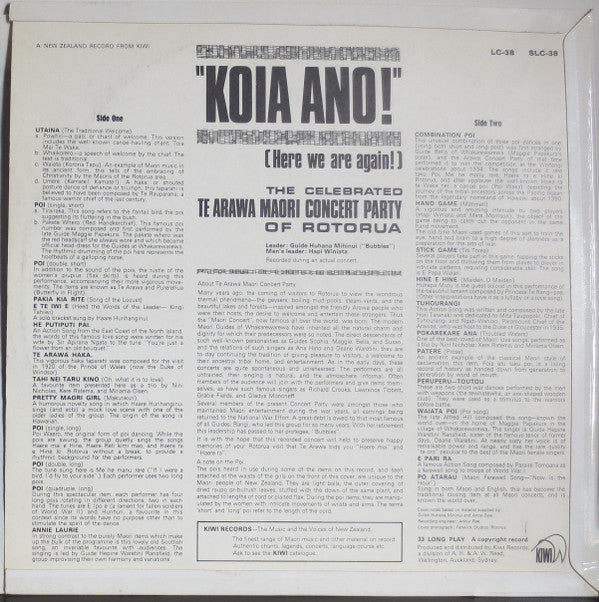 Maori Concert Party - Koia Ano! Here We Are Again!