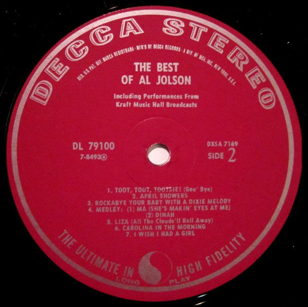 The Best Of Al Jolson - secondary