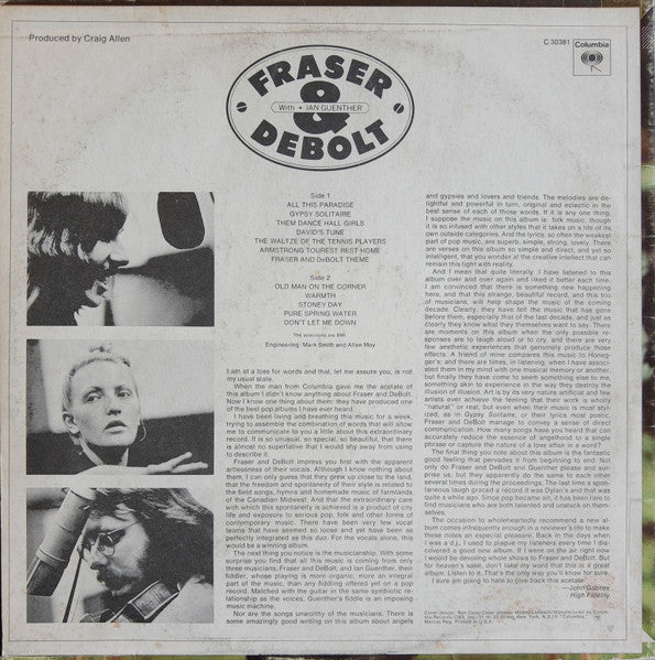 Fraser & DeBolt (With Ian Guenther) - secondary