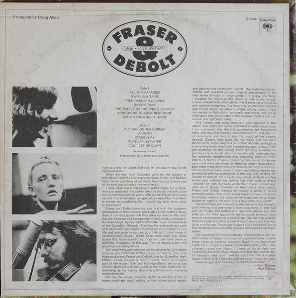 Fraser & DeBolt (With Ian Guenther) - secondary