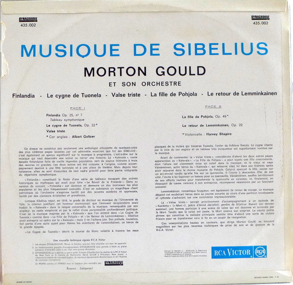 Jean Sibelius, Morton Gould And His Orchestra - Musique De Sibelius