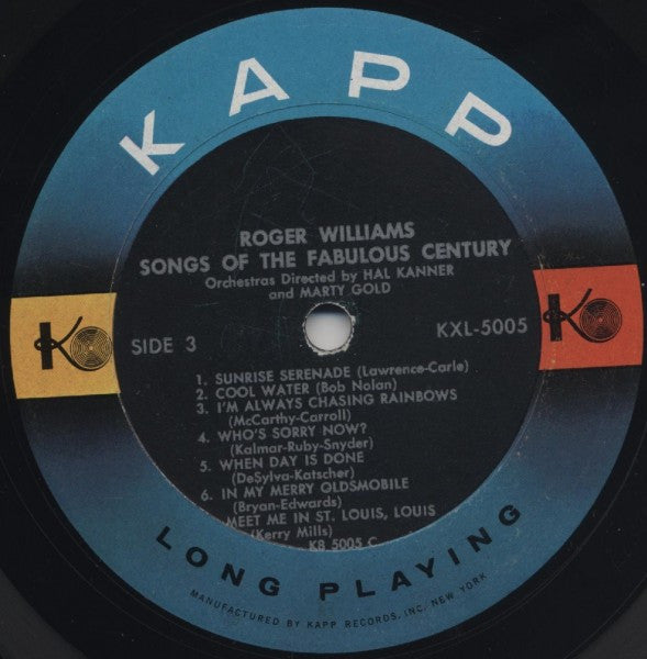 Roger Williams (2) - Songs Of The Fabulous Century