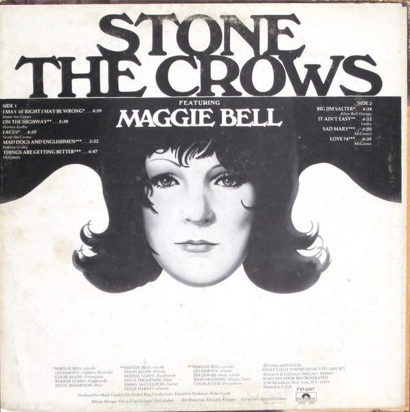 Stone The Crows  Featuring Maggie Bell  - secondary