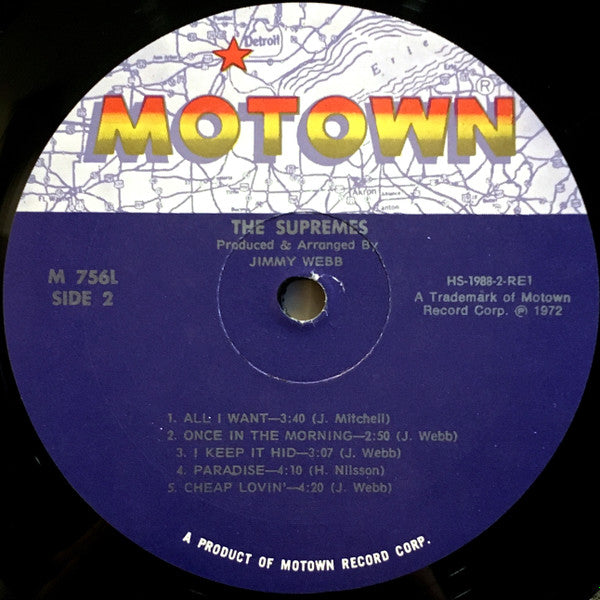 The Supremes - The Supremes Produced And Arranged By Jimmy Webb