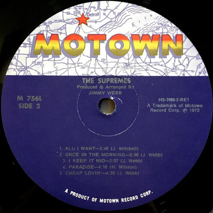 The Supremes - The Supremes Produced And Arranged By Jimmy Webb