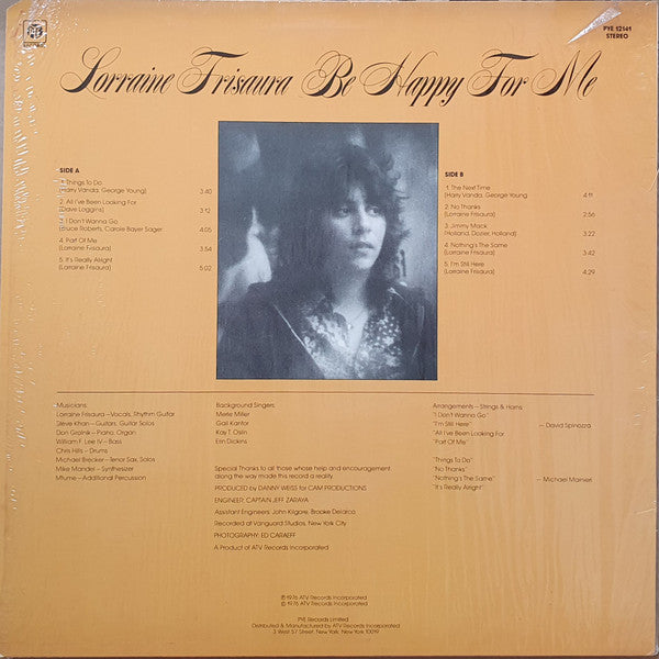Lorraine Frisaura - Be Happy For Me