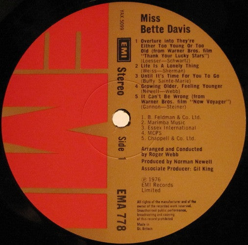 Miss Bette Davis - secondary