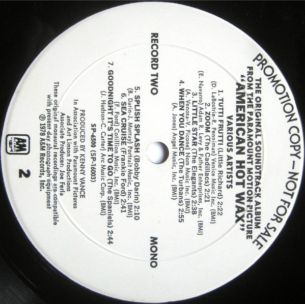 The Original Soundtrack Album From The Paramount Motion Picture "American Hot Wax" - secondary