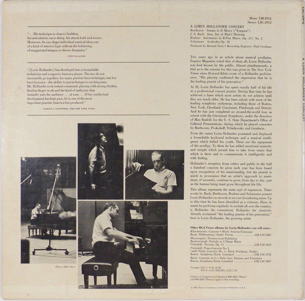 Lorin Hollander - A Lorin Hollander Concert