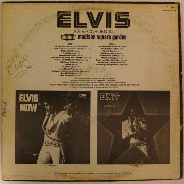Elvis As Recorded At Madison Square Garden - secondary