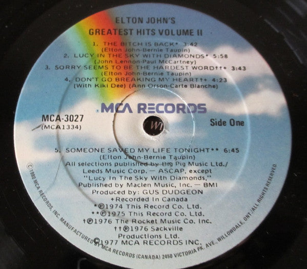 Elton John's Greatest Hits Volume II - secondary