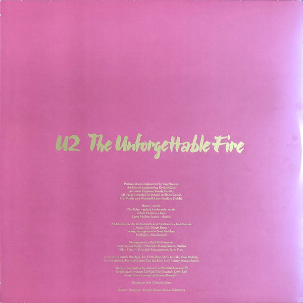 The Unforgettable Fire - secondary