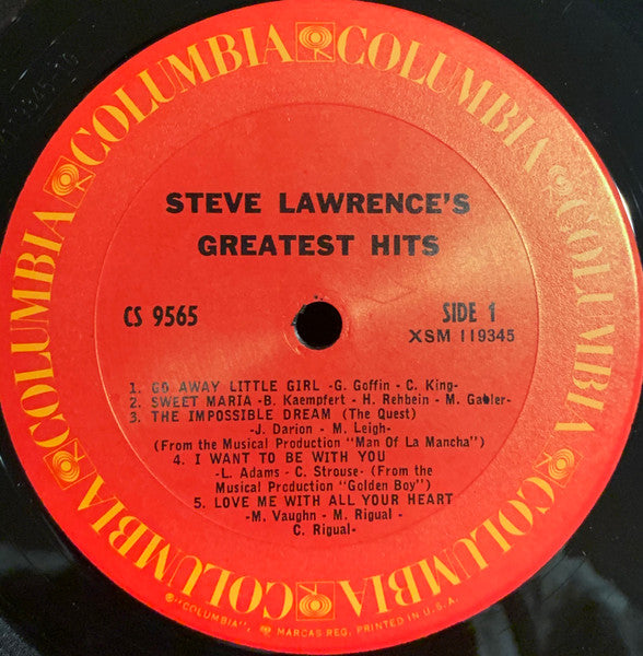 Steve Lawrence's Greatest Hits - secondary